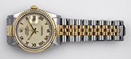 Rolex Oyster Perpetual DateJust 16233 - White Ivory Roman Numeral Dial