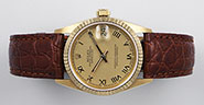 Mid Rolex Oyster Perpetual DateJust 68278 - Original Champagne Roman Dial