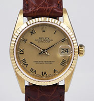 Mid Rolex Oyster Perpetual DateJust 68278 - Original Champagne Roman Dial