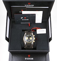 Tudor Black Bay Chronograph in 18K/SS Dark Brown Leather 79363N