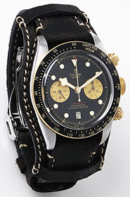 Tudor Black Bay Chronograph in 18K/SS Dark Brown Leather 79363N