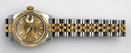 Ladies Rolex Oyster Perpetual DateJust 18K/SS Champagne Dial 179173