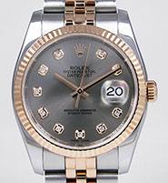 Rolex Oyster Perpetual DateJust 16233 - Champagne Diamond Dial