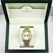 Rolex Oyster Perpetual DateJust 16233 - Champagne Diamond Dial