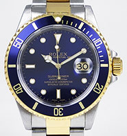 Rolex Oyster Perpetual Submariner 16613 18K/SS Black Dial Black Bezel