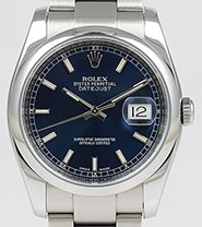 Rolex Oyster Perpetual DateJust 116200 - Dark Blue Metallic Dial