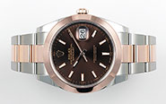 Rolex Oyster Perpetual DateJust 41mm 18K/SS Everose Gold - 126301 - Chocolate Dial