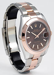 Rolex Oyster Perpetual DateJust 41mm 18K/SS Everose Gold - 126301 - Chocolate Dial