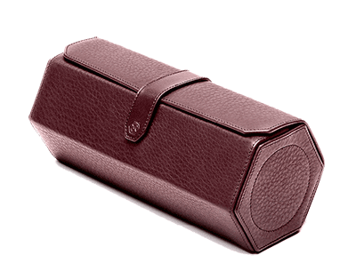 Dom Reilly Watch Roll in Burgundy Leather
